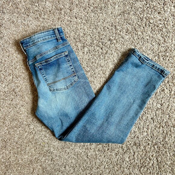 Girls' Medium Wash Straight Leg Stretch Jeans I Size 16 I Cat & Jack - Picture 1 of 6